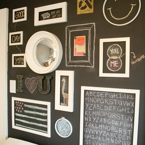 Nursery With Chalkboard Gallery Wall