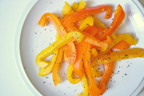 Bell Pepper, Bragg Seasoning, and Sea Salt Bell Pepper, Bragg Seasoning, and Sea Salt