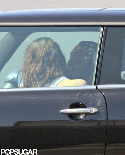 Rupert Sanders and Kristen Stewart cuddled up in her car.
Rupert Sanders and Kristen Stewart cuddled up in her car.