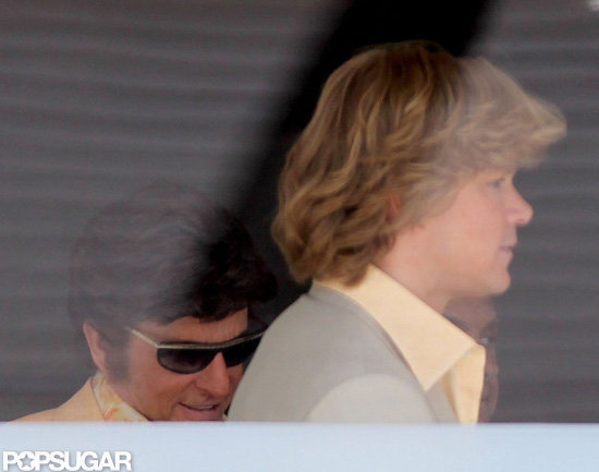 Matt Damon and Michael Douglas were in costume for Behind the Candelabra.
Matt Damon and Michael Douglas were in costume for Behind the Candelabra.