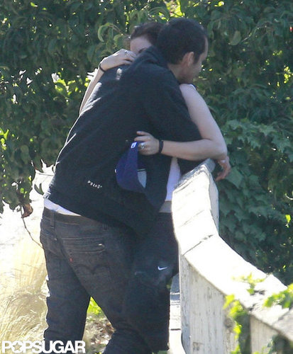 Kristen Stewart and Rupert Sanders hugged.
Kristen Stewart and Rupert Sanders hugged.