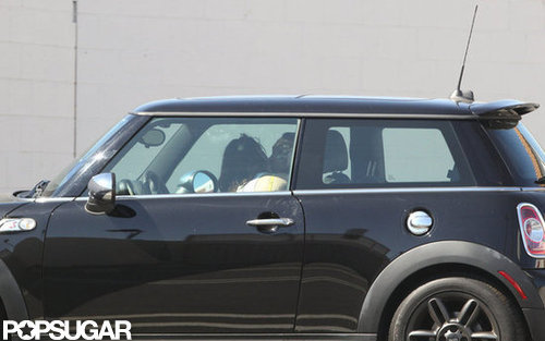 Kristen Stewart and Rupert Sanders pulled over in her Mini Cooper.
Kristen Stewart and Rupert Sanders pulled over in her Mini Cooper.