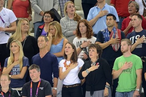 Bar Refaeli and Shaun White Cheer On Michael Phelps to Victory Bar Refaeli and Shaun White Cheer On Michael Phelps to Victory