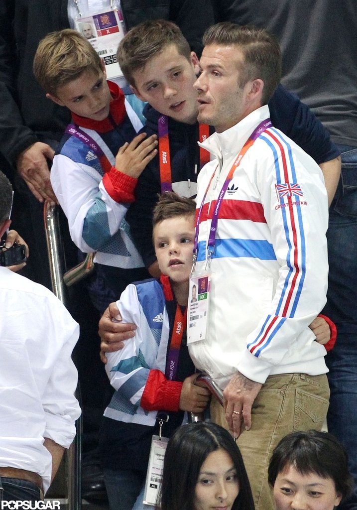 David Beckham Brings His Boys to Cheer on Team GB Diving David Beckham Brings His Boys to Cheer on Team GB Diving
