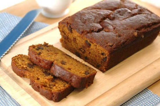 Skinny Chocolate Chip Pumpkin Banana Bread