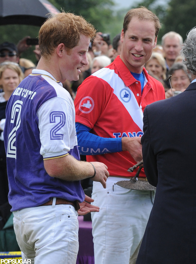 Prince William and Prince Harry played a polo match in Cirencester, UK. Prince William and Prince Harry played a polo match in Cirencester, UK.