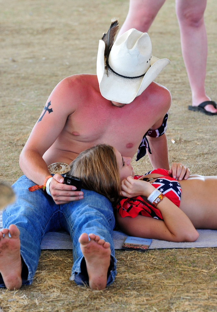 A couple got some sun at the Stagecoach Country Music Festival in Indio, CA.
A couple got some sun at the Stagecoach Country Music Festival in Indio, CA.