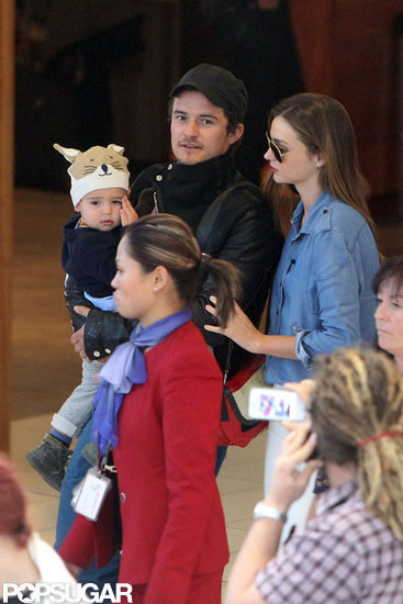 Miranda Kerr and Orlando Bloom Touch Down With Their Little Fox Flynn Miranda Kerr and Orlando Bloom Touch Down With Their Little Fox Flynn
