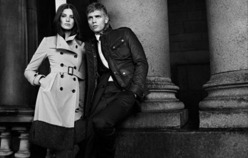The iconic Burberry trench makes a slick appearance in the brand's Black Label Fall '12 campaign.
The iconic Burberry trench makes a slick appearance in the brand's Black Label Fall '12 campaign.