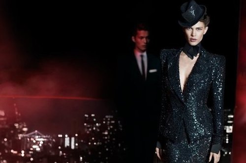 This suit got its punched-up texture via sparkly and shine — Donna Karan thinks of everything.
This suit got its punched-up texture via sparkly and shine — Donna Karan thinks of everything.