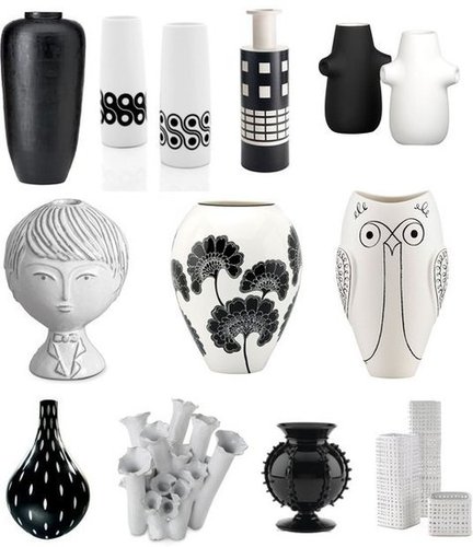 Black and White Vases Shopping