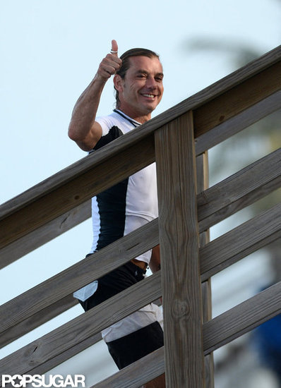 Gavin Rossdale gave a thumbs up.
Gavin Rossdale gave a thumbs up.