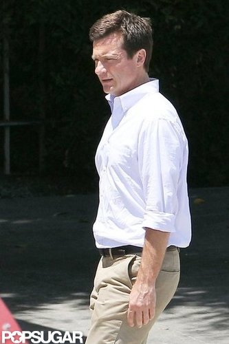 Jason Bateman arrived on set.
Jason Bateman arrived on set.