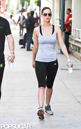 Jennifer Lawrence left a gym after working out.
Jennifer Lawrence left a gym after working out.