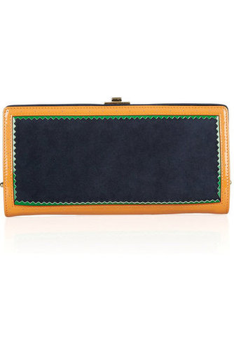 Jason Wu | Jourdan suede and patent-leather clutch | NET-A-PORTER.COM