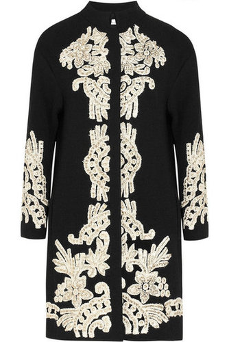 Oscar de la Renta | Embellished wool-crepe coat | NET-A-PORTER.COM