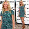 Gwyneth Paltrow Wearing a Teal Dress in the Hamptons