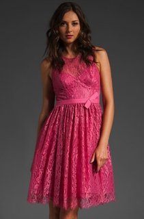Tracy Reese Pink Lace Dress