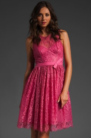 Tracy Reese Pink Lace Dress