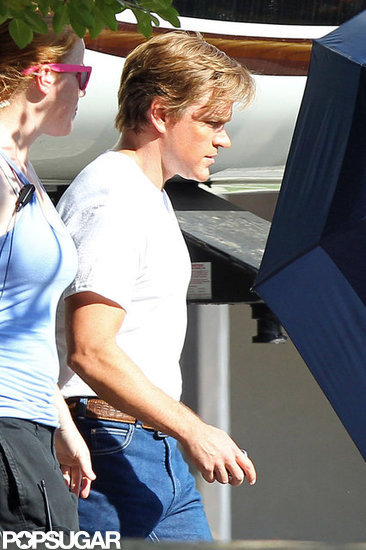 Matt Damon was on the set of Behind the Candelabra.
Matt Damon was on the set of Behind the Candelabra.