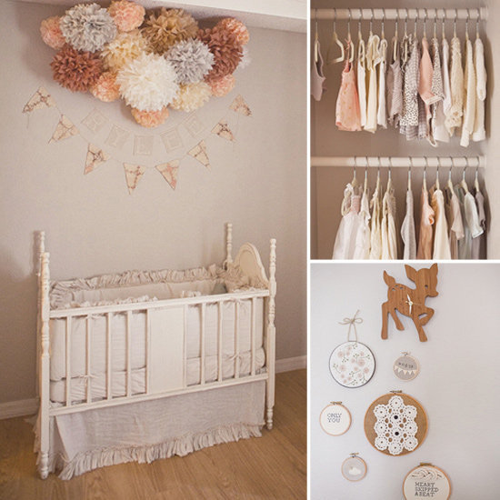Baby Rylee's Delicate Peach-and-Gray Nursery