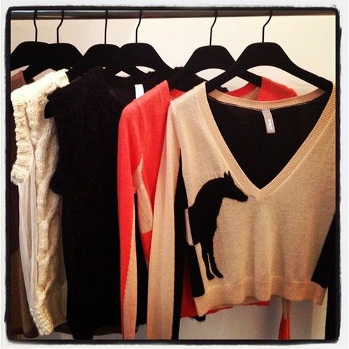 We' d love to get cuddly with these horse-print sweaters from Shae.
We' d love to get cuddly with these horse-print sweaters from Shae.