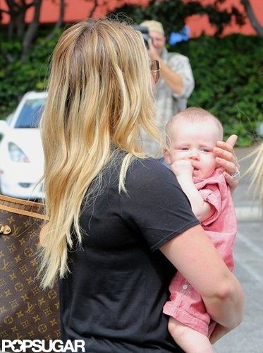 Luca Comrie was dressed in a red jumpsuit and he held on to his mom Hilary Duff in Santa Monica.
Luca Comrie was dressed in a red jumpsuit and he held on to his mom Hilary Duff in Santa Monica.