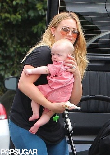 Hilary Duff held Luca Comrie while in Santa Monica.
Hilary Duff held Luca Comrie while in Santa Monica.