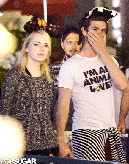 Emma Stone and Andrew Garfield wore hats and held hands while visiting Disneyland.
Emma Stone and Andrew Garfield wore hats and held hands while visiting Disneyland.