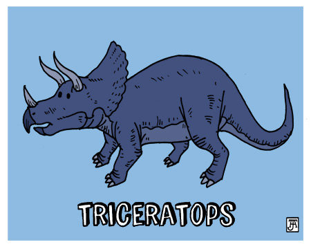 Triceratops Dinosaur Print ($15) Triceratops Dinosaur Print ($15)