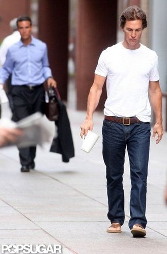 Matthew McConaughey headed to set.
Matthew McConaughey headed to set.