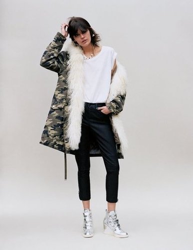 Metallic pumped-up kicks and a shearling-lined camouflage jacket? We're sold on Topshop's Fall lineup.
Metallic pumped-up kicks and a shearling-lined camouflage jacket? We're sold on Topshop's Fall lineup.