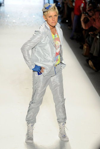 Ellen DeGeneres showed off her runway moves in Richie Rich's September 2011 show.
Ellen DeGeneres showed off her runway moves in Richie Rich's September 2011 show.