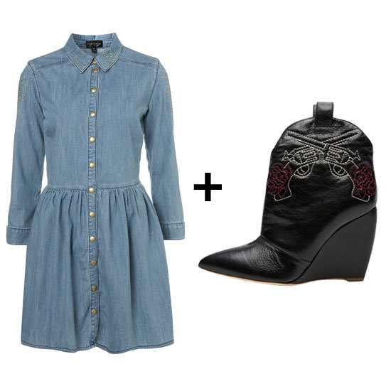 We Love: Denim Dresses + Boots We Love: Denim Dresses + Boots