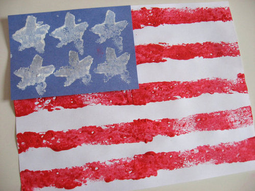 Stars and Stripes Sponge Print Flag Stars and Stripes Sponge Print Flag