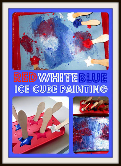 Patriotic Ice Cube Painting Patriotic Ice Cube Painting