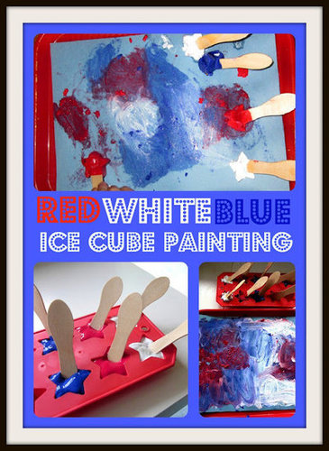 Patriotic Ice Cube Painting Patriotic Ice Cube Painting