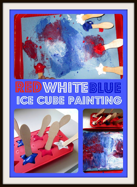 Patriotic Ice Cube Painting Patriotic Ice Cube Painting