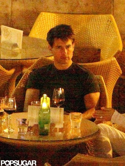 A disheveled and tired-looking Tom Cruise had a late night drink with friends at a bar in Hvar. A disheveled and tired-looking Tom Cruise had a late night drink with friends at a bar in Hvar.