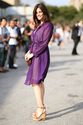 Julia Restoin Roitfeld was glowing in a sheer violet-hued shirtdress.
Source: Greg Kessler
Julia Restoin Roitfeld was glowing in a sheer violet-hued shirtdress.
Source: Greg Kessler
