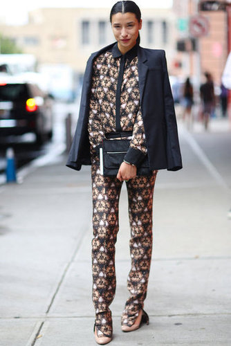 A statement print on a crisp suit gave this styler just the right styled edge.
Source: Greg Kessler
A statement print on a crisp suit gave this styler just the right styled edge.
Source: Greg Kessler