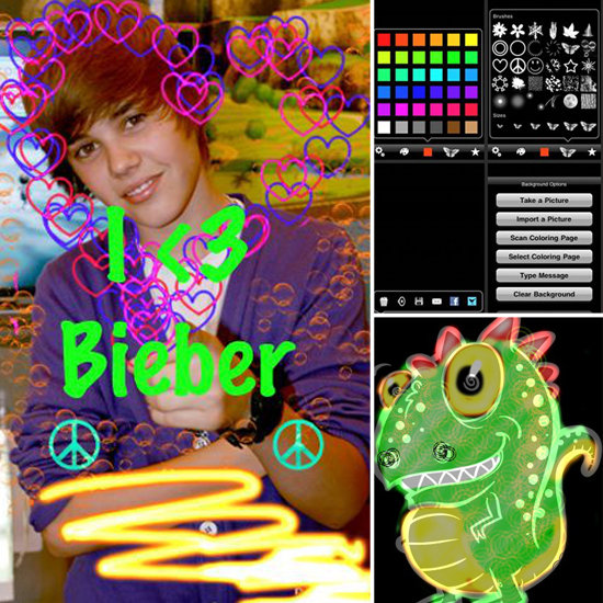 Scan your kids' coloring books into the Glow Coloring app so that they can color on the go. Fun features include 66 unique brushes, 36 colors, and a variety of brush patterns.
Scan your kids' coloring books into the Glow Coloring app so that they can color on the go. Fun features include 66 unique brushes, 36 colors, and a variety of brush patterns.