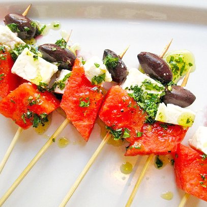 Watermelon and Feta Skewers Recipe