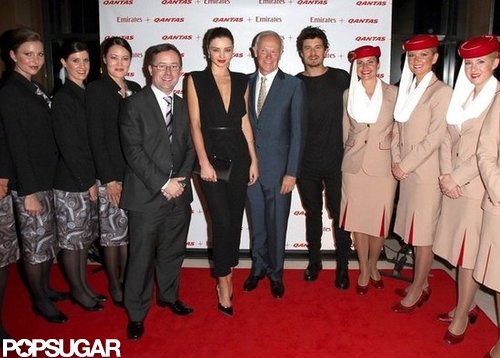 Miranda Kerr posed at the Quantas-Emirates event.
Miranda Kerr posed at the Quantas-Emirates event.