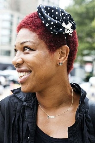 A polka-dotted headpiece allowed this already-amazing hair color to shine even more.
Photo by Caroline Voagen Nelson
A polka-dotted headpiece allowed this already-amazing hair color to shine even more.
Photo by Caroline Voagen Nelson