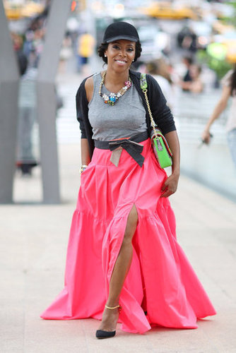 With statement jewels, a brilliant maxi, and a cool-girl cap, stylist June Ambrose made pulling off three bold trends look totally effortless.
Source: Greg Kessler
With statement jewels, a brilliant maxi, and a cool-girl cap, stylist June Ambrose made pulling off three bold trends look totally effortless.
Source: Greg Kessler