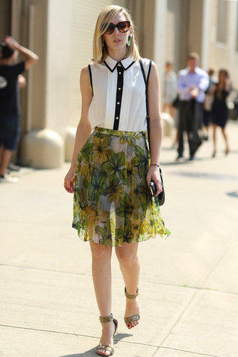 The effect of adding a black and white blouse to a printed skirt? Impossibly chic.
Source: Greg Kessler
The effect of adding a black and white blouse to a printed skirt? Impossibly chic.
Source: Greg Kessler