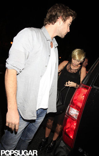 Liam Heads to His Hunger Games Set Following a Night Out With Miley Liam Heads to His Hunger Games Set Following a Night Out With Miley