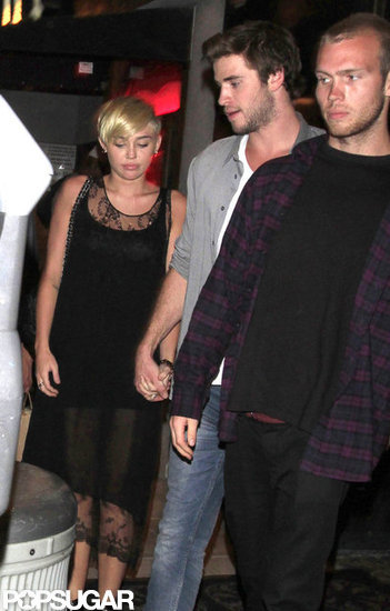 Liam Heads to His Hunger Games Set Following a Night Out With Miley Liam Heads to His Hunger Games Set Following a Night Out With Miley