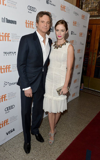 Emily Blunt and Colin Firth smiled for the cameras at the Arthur Newman premiere. Emily Blunt and Colin Firth smiled for the cameras at the Arthur Newman premiere.